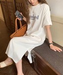ワンピース 半袖 Tシャツワンピースの詳細画像2
