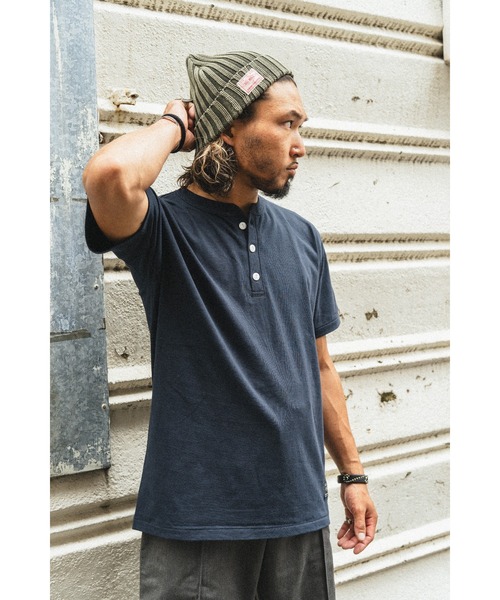BIG MIKE tシャツ ビックマイク classic henry neck ss tee