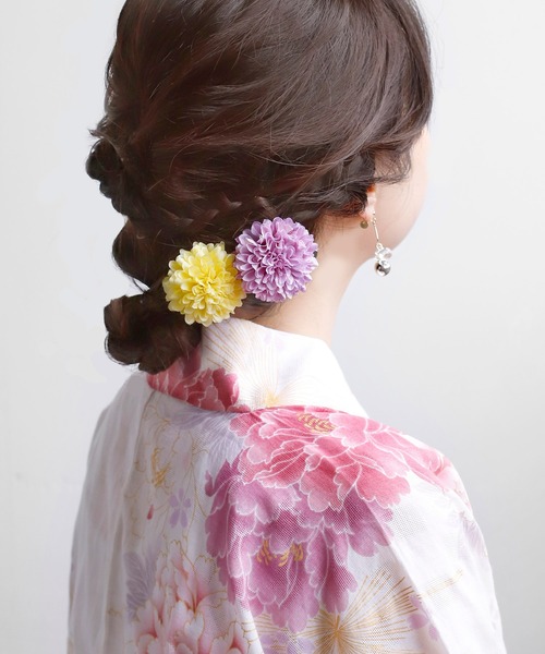 アネモネ 髪飾り ピンク・ライトブルー 2点 ANEMONE ヘアクリップ 2WAYフラワークリップ : ZOZOTOWN Yahoo