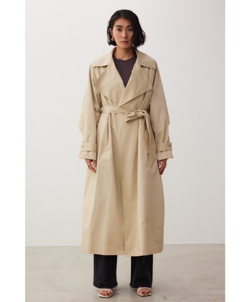 crie conforto トレンチコート コート ライトガウントレンチコート