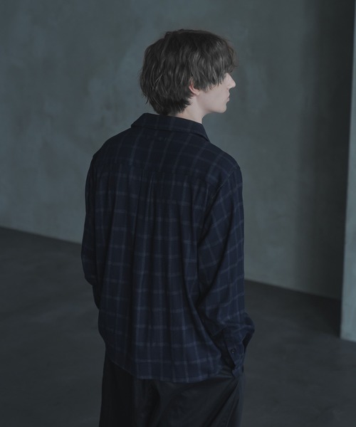 DOOPZ（ドープス） シャツ OMBRE CHECK OPEN COLLAR SHIRT - オンブレ
