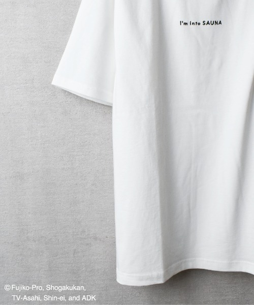 tシャツ 「TETERA×ドラえもん」SAUNA GIZA T / ドラえもん刺繍 エジプト綿 ショートスリーブ Tシャツ tete22-004 レデ TETERA×ドラえもん】SAUNA GIZA T / ドラえもん刺繍 エジプト綿