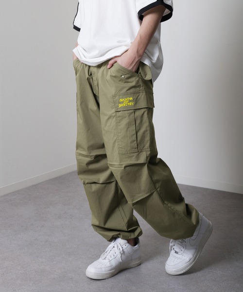THRASHER カーゴパンツ 「THRASHER」 裾ドローコード リップス