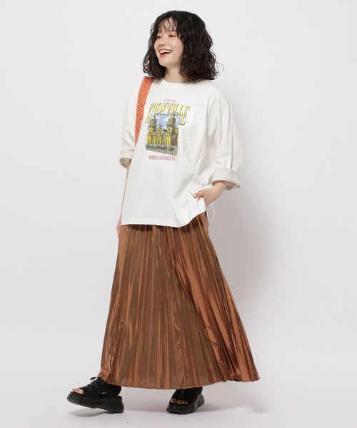 niko and…（ニコアンド） スカート メタリックプリーツスカート