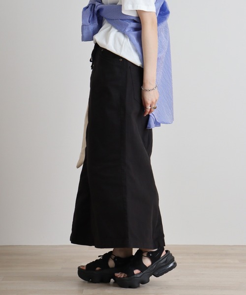 ATON ロングスカート HAND DYED NYLON | ラップスカート / ATON | ファッション通販