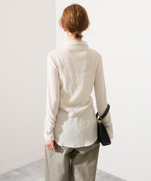 スローブイエナ　ロングシャツ　ピスタチオグリーン　ゆったり　長袖ブラウス　春物 SLOBE IENA - スローブイエナ ロングシャツ ピスタチオグリーン