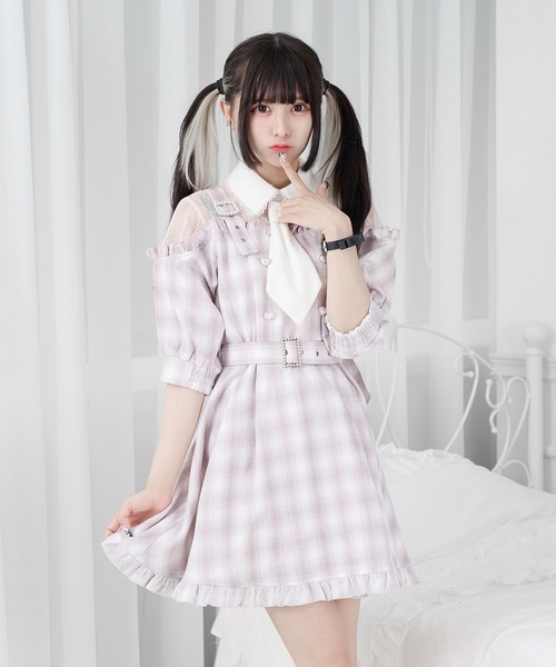 Pal elfy ワンピース ネクタイチェックワンピ : ZOZOTOWN Yahoo