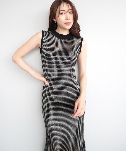 【NEW】アンビエント（AMBIENT）/オープンワークマーメイドニットワンピース AMBIENT（アンビエント） ワンピース オープンワークマーメイドニット