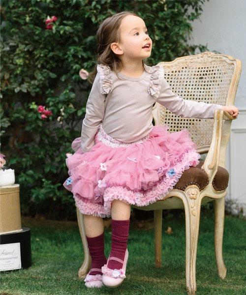 パンパンチュチュ　Ｍサイズ フリルスカート3点セット チュチュ】 子供服 女の子 スカート 誕生日 バースデーフォト