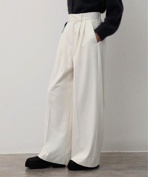 wewill ツータック スラックスパンツ wewill ツータック スラックスパンツ