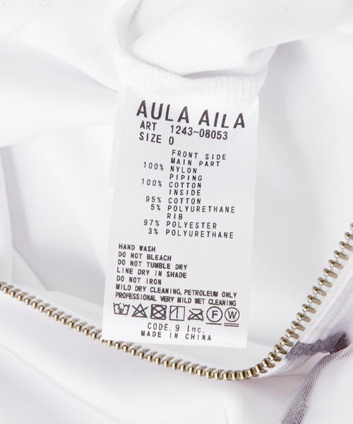 AULA AILA ジップカッティングプルオーバー AULA AILA ジップカッティングプルオーバー