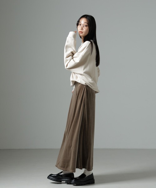 NANO universe（ナノ・ユニバース） スカート ベロアロングスカート