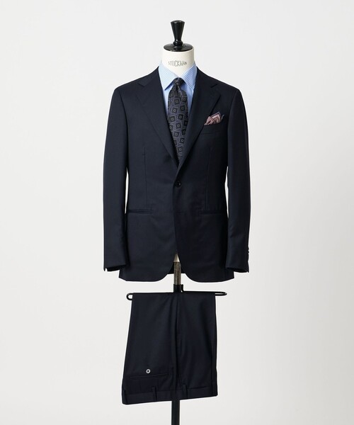 ユナイテッドアローズ　UNITED ARROWS スーツ セットアップ　36 紺 UNITED ARROWS セットアップ タスマニア ウール ギャバジン