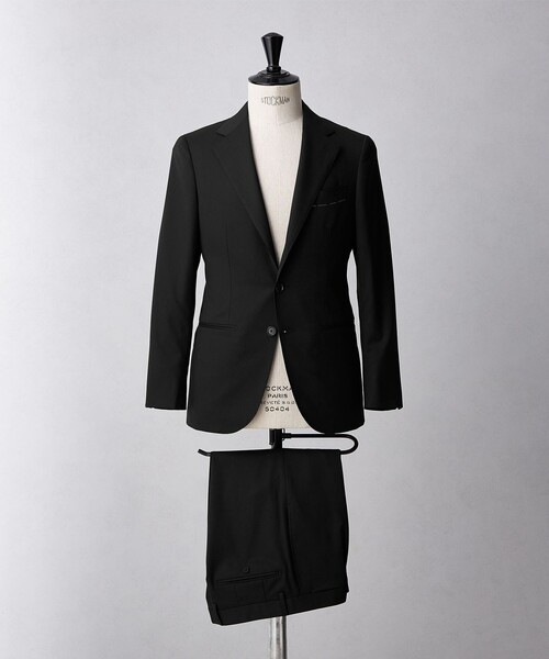 UNITED ARROWS ノーカラー セットアップ　スーツ　ブラック　36 S ユナイテッドアローズのジャケット / スーツ / セットアップ