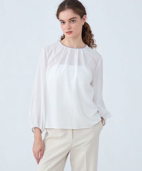 ☆PLAN C ホワイトプルオーバーシャツ 36 PLAN C ホワイトプルオーバー