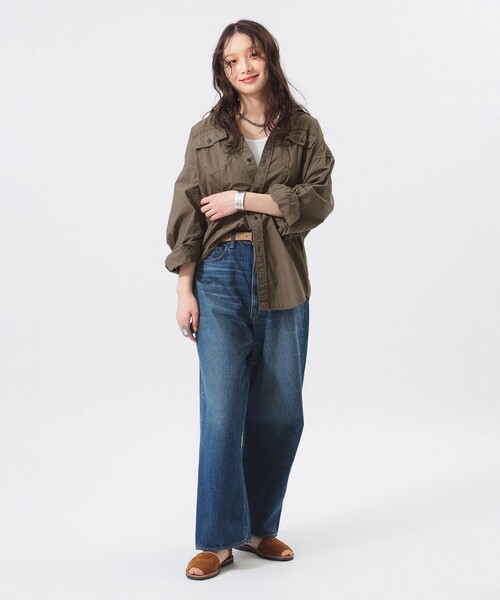 BEAMS BOY ブラウス シャツ タイプライター USN ビッグシャツ