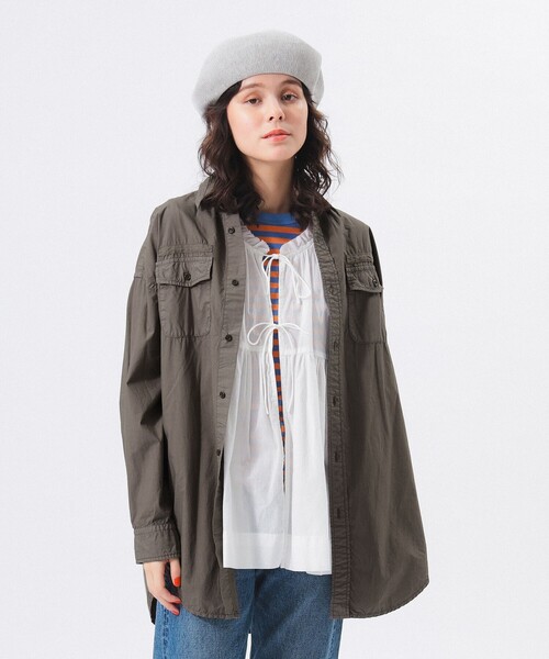 ブラウス シャツ タイプライター USN ビッグシャツ レディース BEAMS BOY ブラウス シャツ タイプライター USN ビッグシャツ