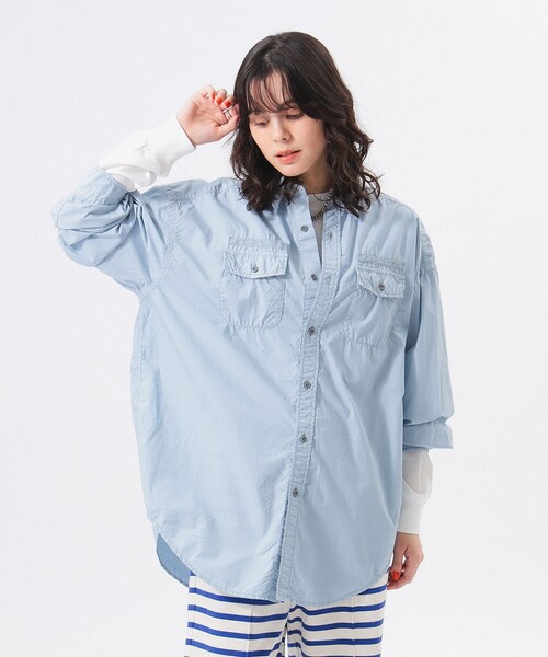 ブラウス シャツ タイプライター USN ビッグシャツ レディース BEAMS BOY ブラウス シャツ タイプライター USN ビッグシャツ