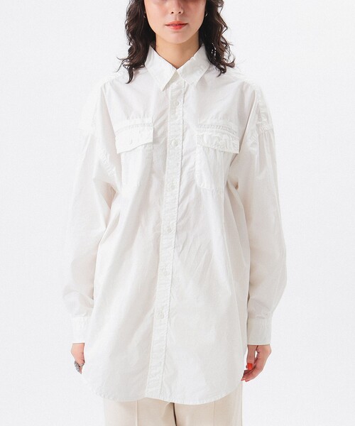 ブラウス シャツ タイプライター USN ビッグシャツ レディース BEAMS BOY ブラウス シャツ タイプライター USN ビッグシャツ