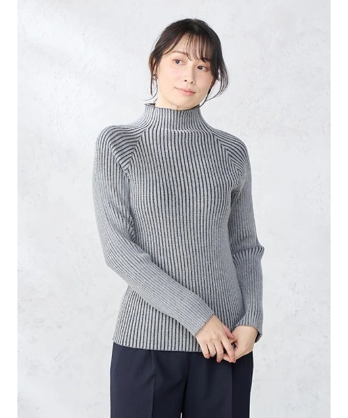 ハイク レディース グレー セーター ニット リブニット UNITED ARROWS（ユナイテッドアローズ）の「＜HYKE（ハイク）＞ワイド