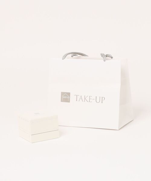 TAKE-UP ピアス K18・K10 天然石レインボー パールバーチカルピアス 