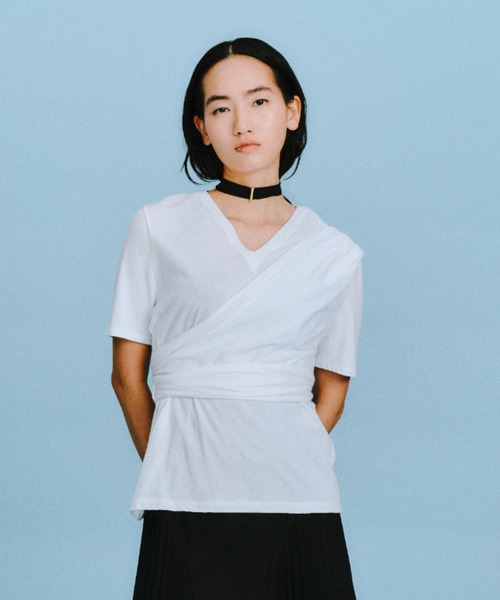 tシャツ サイドラップ2WAYトップス レディース styling/ tシャツ サイドラップ2WAYトップス レディース
