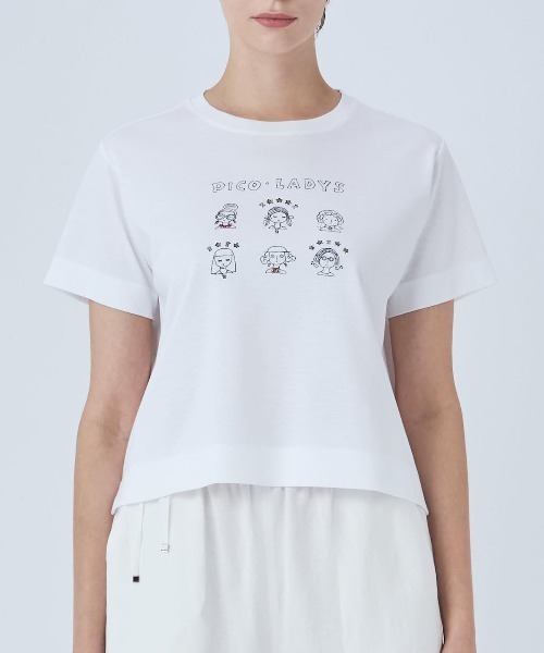 世界的に STUDIO PICONE レディース LADYS”イラストTシャツ PICO tシャツ トップス