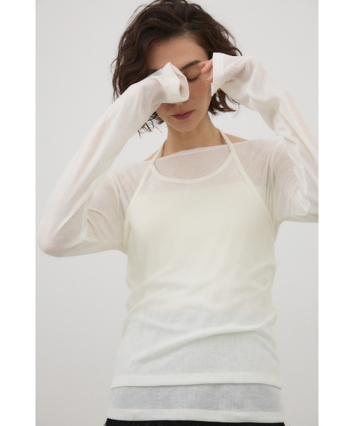 tシャツ シアーホルターセットトップス レディース