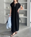 ワンピース 半袖 「全骨格細見え」前後2WAY...の詳細画像1
