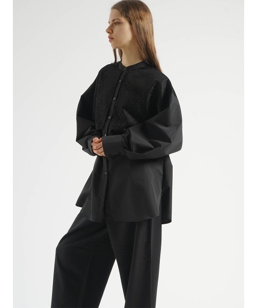 ブラウス シャツ CODE EMBROIDERY MESH CAPE SHIRT レディース ブラウス シャツ CODE EMBROIDERY MESH CAPE SHIRT レディース