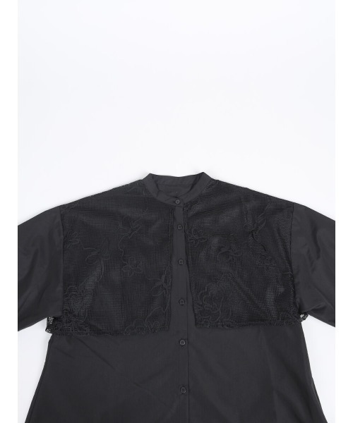 ブラウス シャツ CODE EMBROIDERY MESH CAPE SHIRT レディース ブラウス シャツ CODE EMBROIDERY MESH CAPE SHIRT レディース