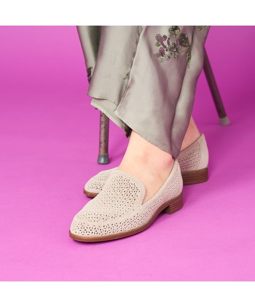 CLARKS ピンク スエード ローファー セール】Trish Cove / トリッシュコーブ（モーブスエード