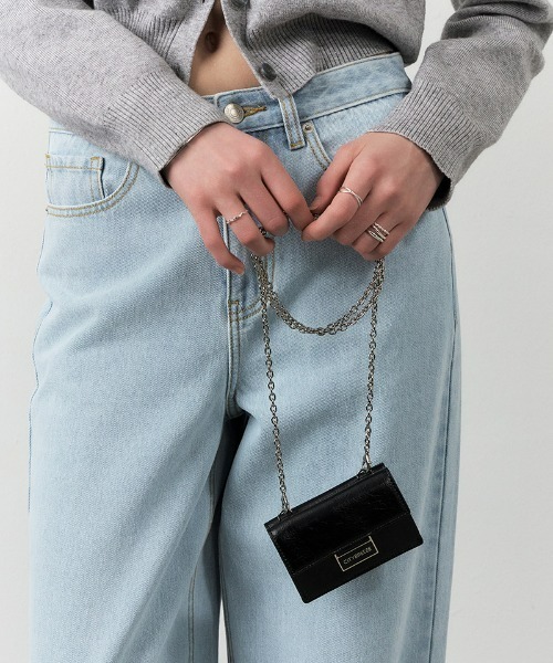 ショルダーバッグ・ポシェット CITYBREEZE Eco leather mini bag_BROWN CITYBREEZE 財布 BREEZE MINI CHAIN LEATHER CROSS BAG