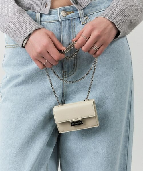 【あすつく】 BREEZE 財布 CITYBREEZE MINI BAG CROSS LEATHER CHAIN デジタルカメラ