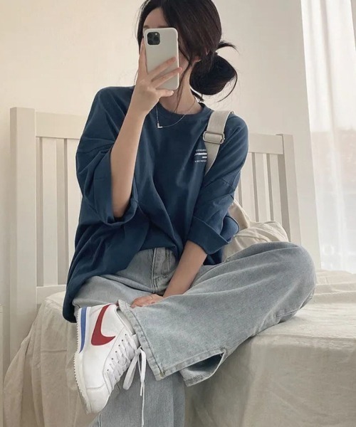 LETee tシャツ オーバーサイズ バックプリントティーシャツ