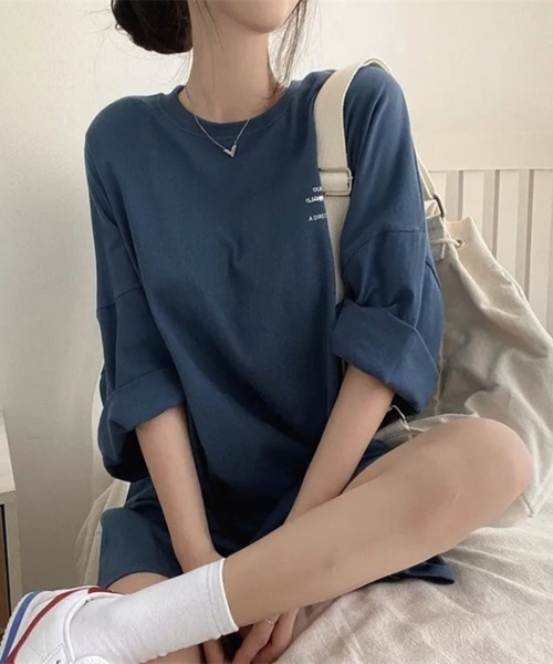 tシャツ バックオープンプルオーバー レディース LETee tシャツ オーバーサイズ バックプリントティーシャツ