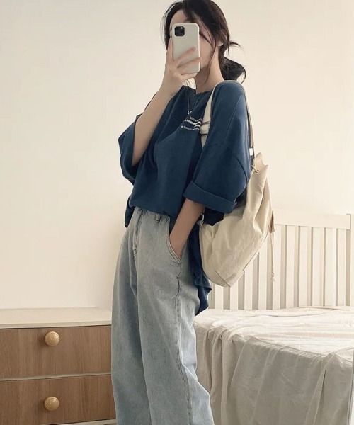 tシャツ バックオープンプルオーバー レディース LETee tシャツ オーバーサイズ バックプリントティーシャツ