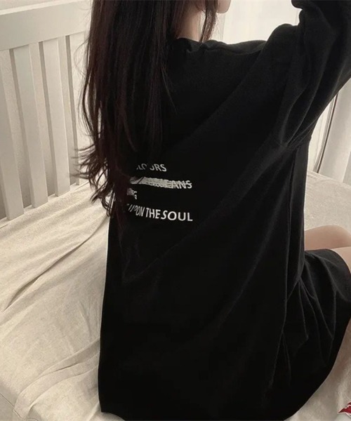 LETee tシャツ オーバーサイズ バックプリントティーシャツ