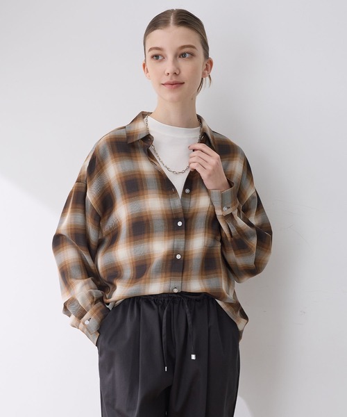 LE SOUK HOLIDAY（ルスークホリデー） ブラウス シャツ シアーチェック