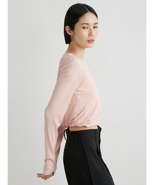 MIESROHE tシャツ ツイスト長袖TOPS レディース : ZOZOTOWN
