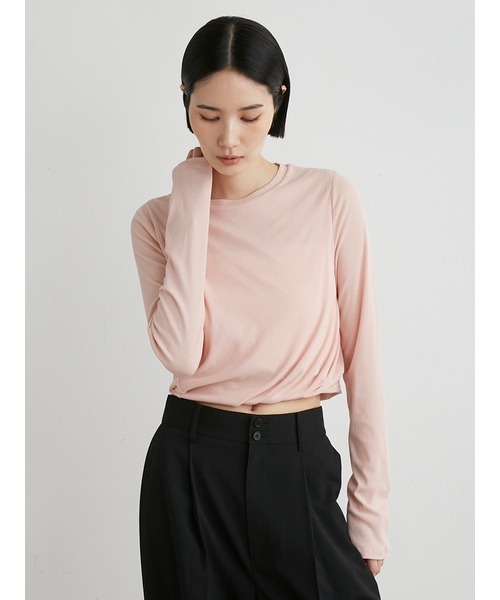 MIESROHE tシャツ ツイスト長袖TOPS レディース : ZOZOTOWN
