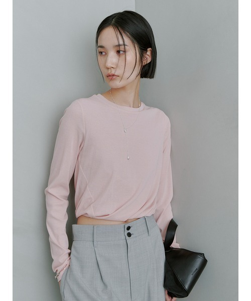 MIESROHE tシャツ ツイスト長袖TOPS レディース : ZOZOTOWN