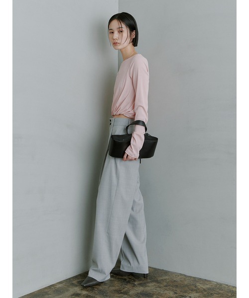 MIESROHE tシャツ ツイスト長袖TOPS レディース : ZOZOTOWN