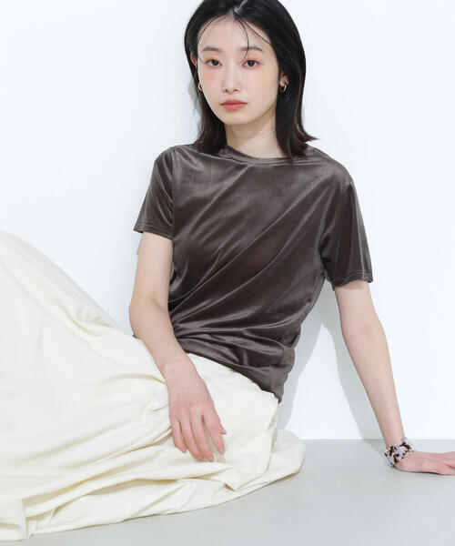 tシャツ ベロアTシャツ レディース セール】 クラッシュベロアTシャツ （Tシャツ）｜TOMORROWLAND