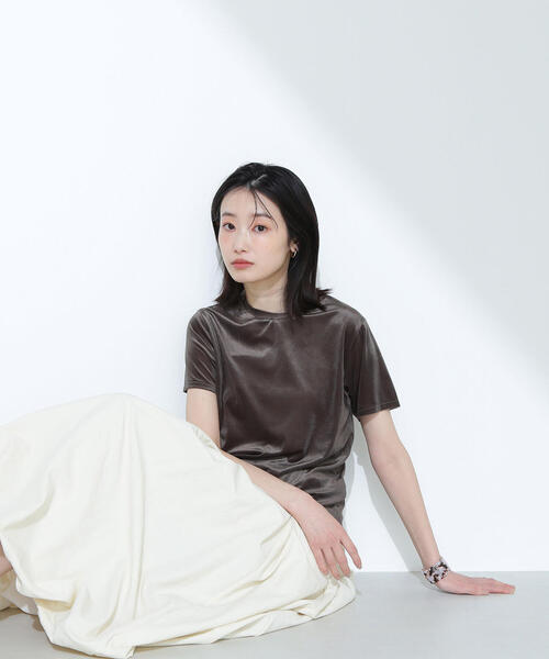 tシャツ ベロアTシャツ レディース セール】 クラッシュベロアTシャツ （Tシャツ）｜TOMORROWLAND