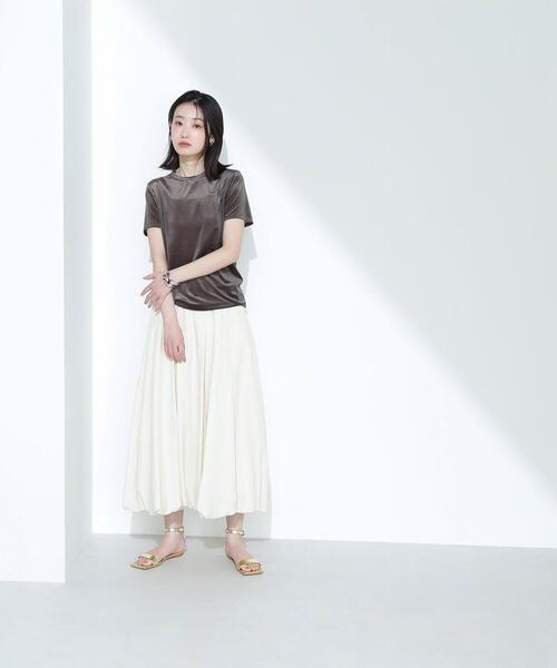 tシャツ ベロアTシャツ レディース NATURAL BEAUTY BASIC tシャツ ベロアTシャツ レディース