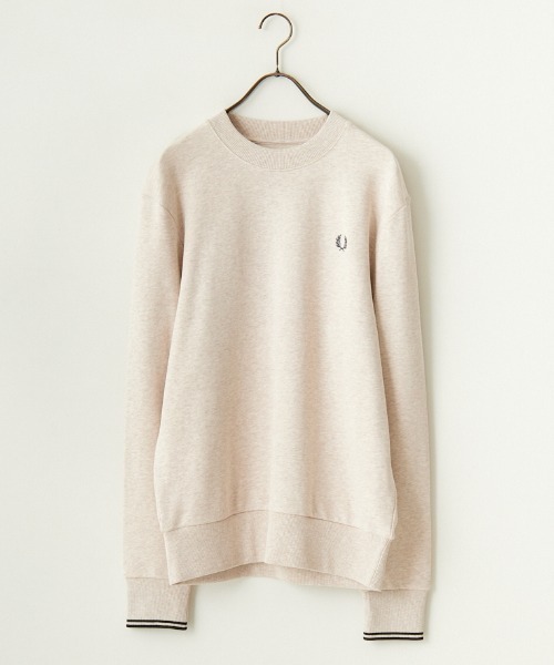 「FRED PERRY」 スウェットカットソー M ネイビー レディース FRED PERRY 「FRED PERRY」 スウェットカットソー M ネイビー