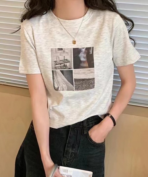 フォトプリントフォト プリント Tシャツワンピース セール】【別注】＜Sheila Rock＞フォトプリント Tシャツ（T