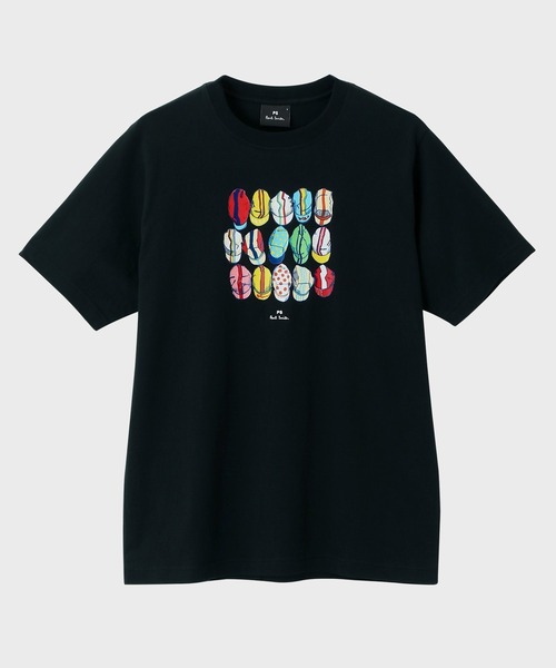 【VIP価格】PS PAUL SMITH プリントコットンTシャツ PS Paul Smith プリント Tシャツ | ブラック | FARFETCH JP