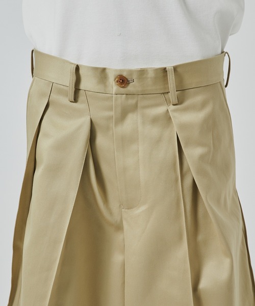 コウキアツ♡ KHOKI パンツ 「KHOKI」別注 Pleat-design shorts メンズ